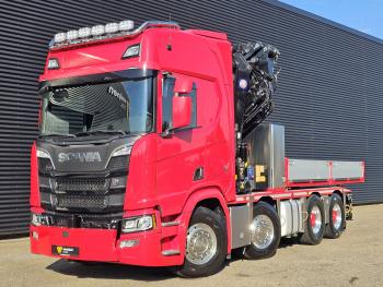 Scania R650 V8 8x4 / HMF 9520 + JIB + WINCH / 140 T GCW